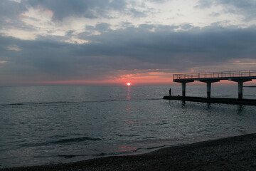 Fototapeta premium sunset at the pier