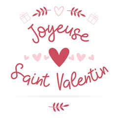 Joyeuse Saint-Valentin - Titre et illustration autour de la fête des amoureux
