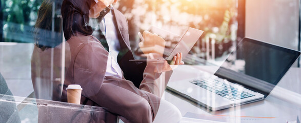 Successful team. Group of young business people working and communicating together in creative office