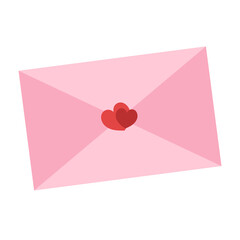 Love Mail in Valentine's Day Background on white background ,for February 14, Vector illustration EPS 10