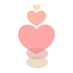Heart minimalist style Valentine's Background on white background ,for February 14, Vector illustration EPS 10