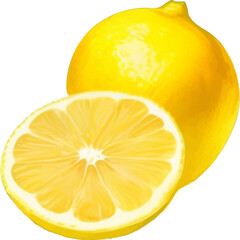 Fresh Lemon Detailed Beautiful Hand Drawn Vector Illustration
