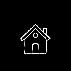  Home icon isolated on black background