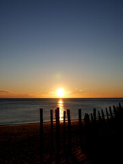 coucher de soleil plage