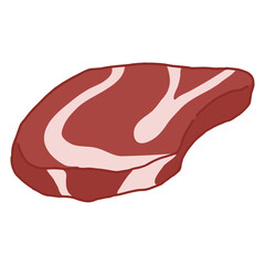 Rib eye steak hand drawn