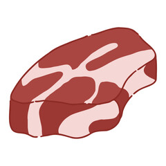 beef steak hand drawn
