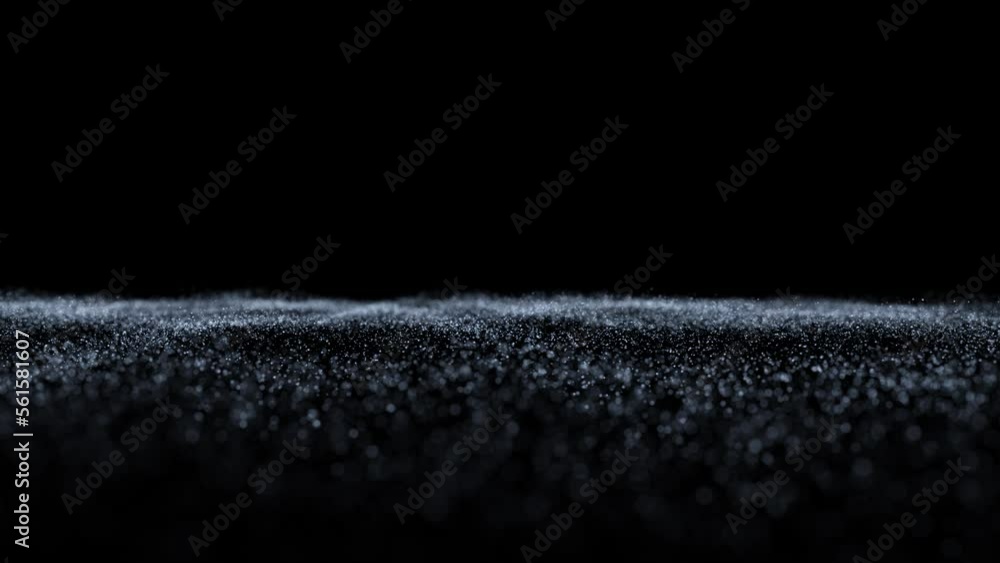 Poster abstract dotted waves endless flying towards the camera, seamless looping copy space animation backg