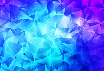 Obraz premium Light Pink, Blue vector pattern with polygonal style.