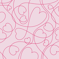 Muster Herzen, rosa, Vektorgrafik, Valentinstag