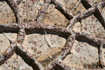 concrete and stone textures at close range