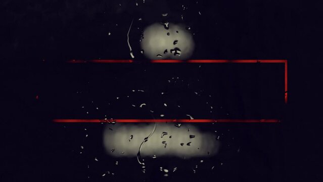 雨滴が流れる窓ガラスのプログレスバー