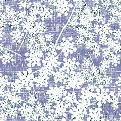 Neutral floral herbs seamless vector background. simple flowers textured romantic 2 tone pattern. Kids, duvet cover, wallpaper, curtain and clothing, fashionable trendy print design 