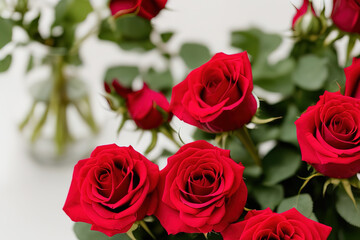 Fototapeta premium Bouquet of fresh flowers. holiday gift to your loved one. Valentine's Day. pink,