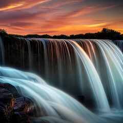 Fototapeta na wymiar Waterfall, long exposure shot