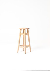 wooden easel isolated on white