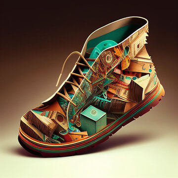 stylish shoe. fashion concept. generative ai.