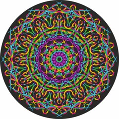spiritual symbol colorful round pattern