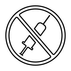 Drugs are forbidden sign
