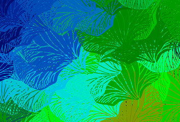 Fototapeta na wymiar Light Blue, Green vector texture with abstract forms.