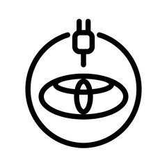 Fototapeta premium electric car icon