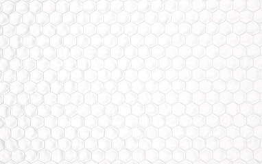 3D white color honeycomb mosaic texture background of hexagonal grids. Backgrounds and textures. 3d render.