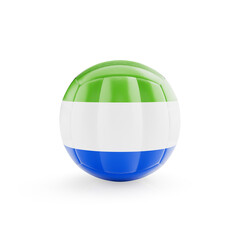 3D volleyball ball with Galapagos Islands national team flag isolated on white background - 3D Rendering