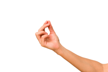 caucasian hands gesturing isolated on a white background