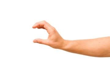 caucasian hands gesturing isolated on a white background