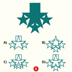 Mind game, Puzzle game for children. Find correct shadow. Preschool printable worksheet activity for kids. Education game, iq test, brain training