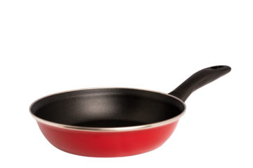 Black pan isolated on white background
