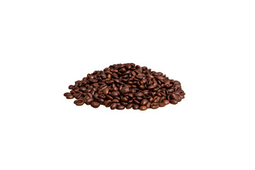 Coffee grains isolated on white background