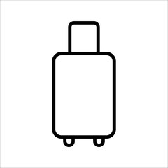 Travel, baggage, tourism, baggage, airport vector line icon, on white background.
