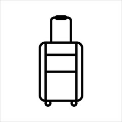 Travel, baggage, tourism, baggage, airport vector line icon, on white background.