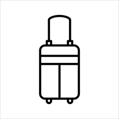 Travel, baggage, tourism, baggage, airport vector line icon, on white background.