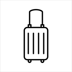 Travel, baggage, tourism, baggage, airport vector line icon, on white background.