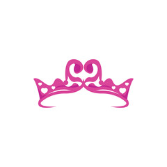 Pink jewelry tiara majestic element isolated