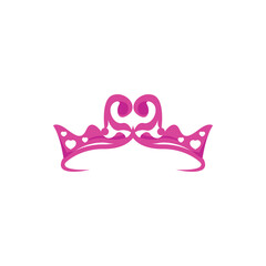 Pink jewelry tiara majestic element isolated