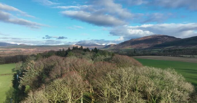 Arran Fields with mountains