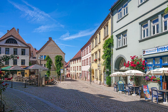 Historical streets in Sangerhausen in Germany