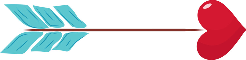 Arrow with a heart. Valentine's Day.
High quality vector illustration.