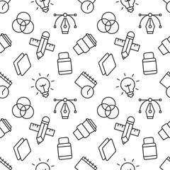 Seamless repeating pattern of art and web design for web sites, wrapping, printing, postcards, web sites, apps