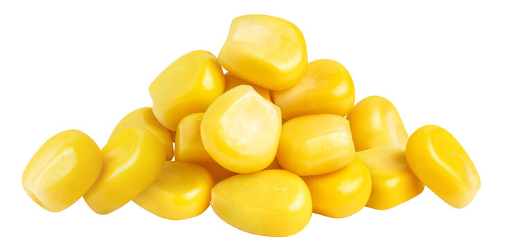 Delicious corn seeds cut out