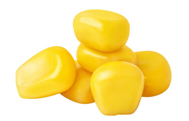 Delicious corn seeds cut out