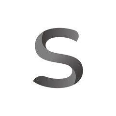 Abstract Initial Letter S Logo on White Background Usable for Business, Healthcare, Medical and Nature Logos Vector Logo