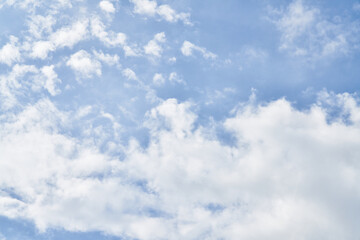 Beatiful blue sky with clouds on a sunny day