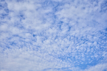 Beatiful blue sky with clouds on a sunny day