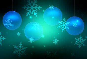 Dark Blue, Green vector texture in birthday style.