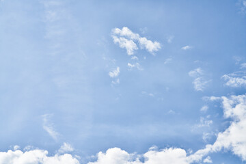 Beatiful blue sky with clouds on a sunny day