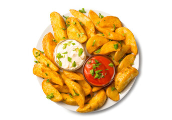 Patatas fritas con salsa