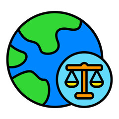 Global Laws Filled Line Icon